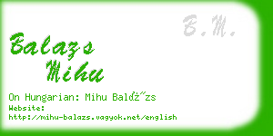 balazs mihu business card